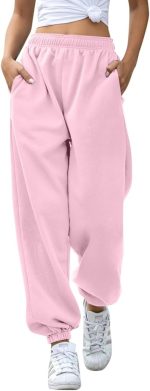 Women's High Waisted Sweatpants Workout Active Joggers Pants Baggy Lounge Bottoms