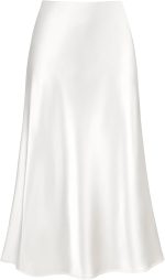 2026 Women's Satin Midi Skirt Elastic High Waisted A Line Spring Summer Flowy Silk Long Skirts for Women