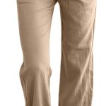 Women's Casual Cotton Linen Pants Fashion Drawstring Lightweight Summer Relax Fit Straight Leg Lounge Trouser