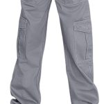 Cargo Pants for Women High Waisted Casual Pants Baggy Stretchy Wide Leg Streetwear with 6 Pockets