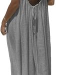 Womens Summer Casual Sleeveless Backless Cami Sundress 2026 Vacation House Dress
