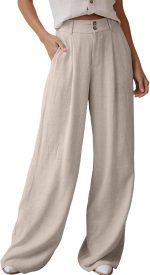 Women's Casual Loose Wide Leg Linen Pants