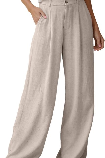 Women's Casual Loose Wide Leg Linen Pants