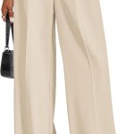 Womens Wide Leg Dress Pants 2026 Business Casual Flowy Work Pants High Waisted Slacks Trousers