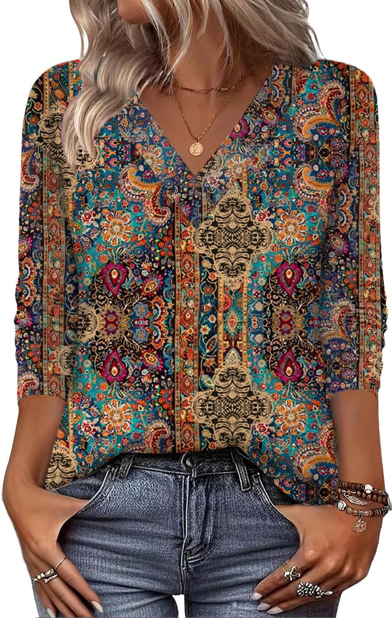 71DWSradLOL._AC_SL1205_.jpg Women Long Sleeve Tops Dressy Casual V Neck Tshirts Basics Tee 2026 Trendy Clothes - Image 1
