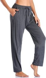 Women's Yoga Pants with Pockets Comfy Stretch Loose Wide Leg Casual Pants Breathable Running Workout Lounge Pants - Image 2