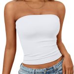 Women's Strapless Bandeau Crop Top