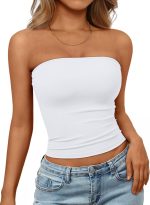 Women's Strapless Bandeau Crop Top
