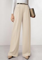 Womens Wide Leg Dress Pants 2026 Business Casual Flowy Work Pants High Waisted Slacks Trousers - Image 2
