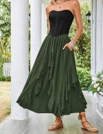 Long Skirts for Women 2026 Ruffled Chiffon Flowy Renaissance Maxi Skirt - Image 2