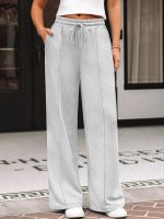 Womens Wide Leg Sweatpants Baggy Lounge Travel Pants Fashion Outfits Clothes Joggers - Image 2