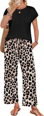 Two Piece Sets for Women Summer Spring Outfits Lounge Sets Beach Vacation Clothes Airport Travel Matching Clothing