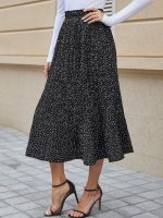 Womens Midi Skirt Summer Casual Floral Pleated A-Line Flowy Long Skirts with Pockets for Beach Vacation - Image 2