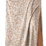 Womens Maxi Skirts High Waisted 2026 Summer Boho Floral Beach Flowy Side Slit Long Skirt with Adjustable Drawstring