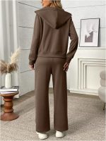 Women's Airport Outfit 1/4 Zip Pullover Hoodies and Pants 2 Piece Tracksuits Set - Image 2
