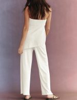 2 Piece Sets for Women Tube Tops and Pants Lounge Sweater Sets Summer Beach Travel Vacation Outfits - Image 2